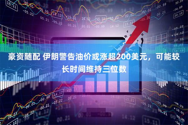 豪资随配 伊朗警告油价或涨超200美元，可能较长时间维持三位数