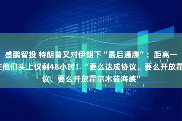 盛鹏智投 特朗普又对伊朗下“最后通牒”：距离一切灾难降临在他们头上仅剩48小时！“要么达成协议、要么开放霍尔木兹海峡”
