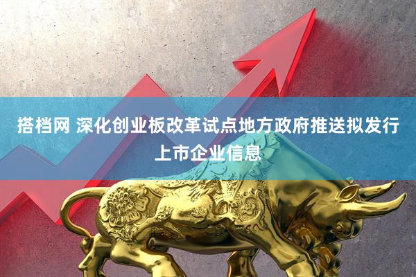 搭档网 深化创业板改革试点地方政府推送拟发行上市企业信息