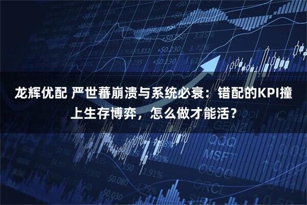 龙辉优配 严世蕃崩溃与系统必衰：错配的KPI撞上生存博弈，怎么做才能活？