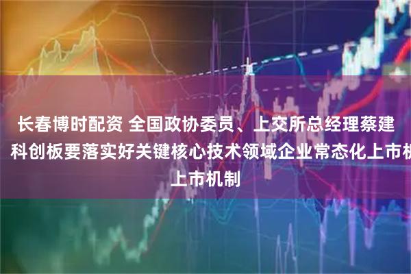 长春博时配资 全国政协委员、上交所总经理蔡建春：科创板要落实好关键核心技术领域企业常态化上市机制